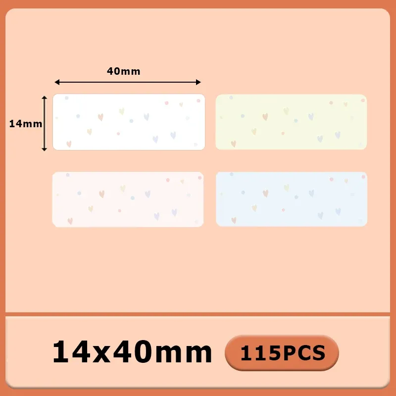 Imprimante d'étiquettes autocollantes P15, 12 x 40 mm, papier thermique, 160 étiquettes/rouleau, compatible Phomemo D30, Marklife P12, P11, Labelle 7