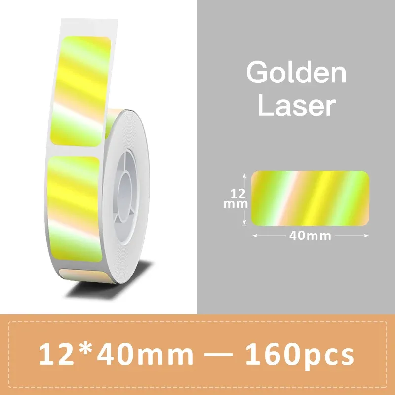 Imprimante d'étiquettes autocollantes P15, 12 x 40 mm, papier thermique, 160 étiquettes/rouleau, compatible Phomemo D30, Marklife P12, P11, Labelle 33