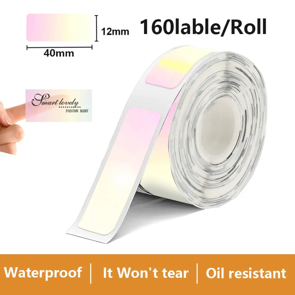 Imprimante d'étiquettes autocollantes P15, 12 x 40 mm, papier thermique, 160 étiquettes/rouleau, compatible Phomemo D30, Marklife P12, P11, Labelle 31