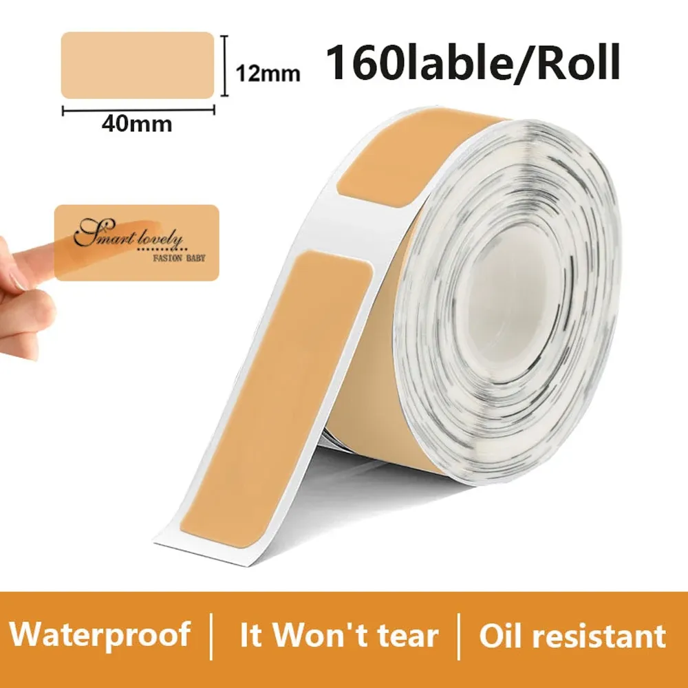 Imprimante d'étiquettes autocollantes P15, 12 x 40 mm, papier thermique, 160 étiquettes/rouleau, compatible Phomemo D30, Marklife P12, P11, Labelle 36