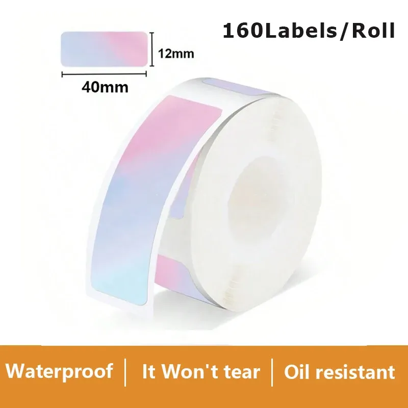 Imprimante d'étiquettes autocollantes P15, 12 x 40 mm, papier thermique, 160 étiquettes/rouleau, compatible Phomemo D30, Marklife P12, P11, Labelle 27