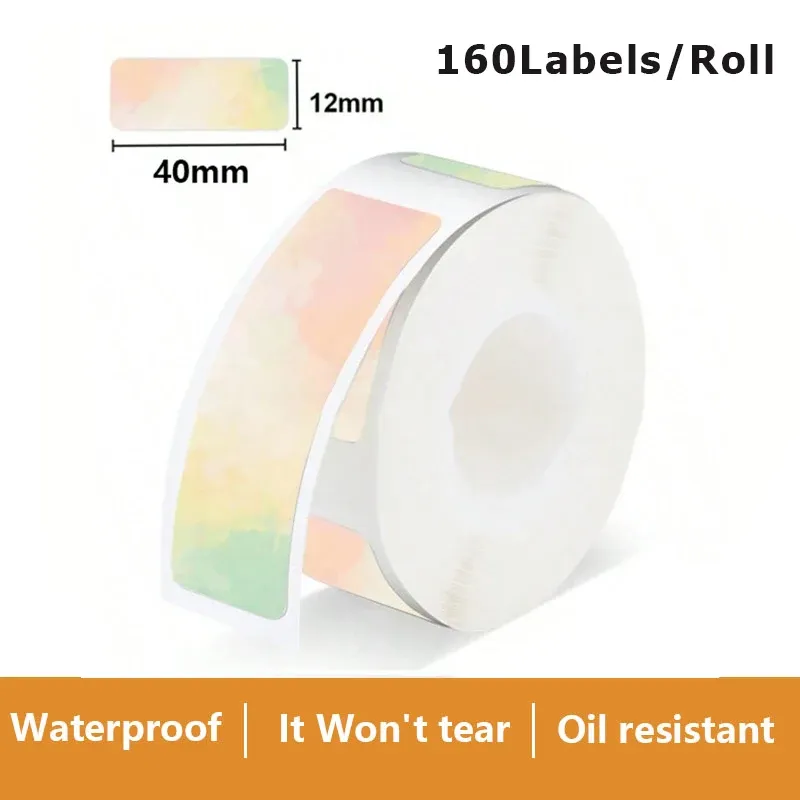 Imprimante d'étiquettes autocollantes P15, 12 x 40 mm, papier thermique, 160 étiquettes/rouleau, compatible Phomemo D30, Marklife P12, P11, Labelle 26