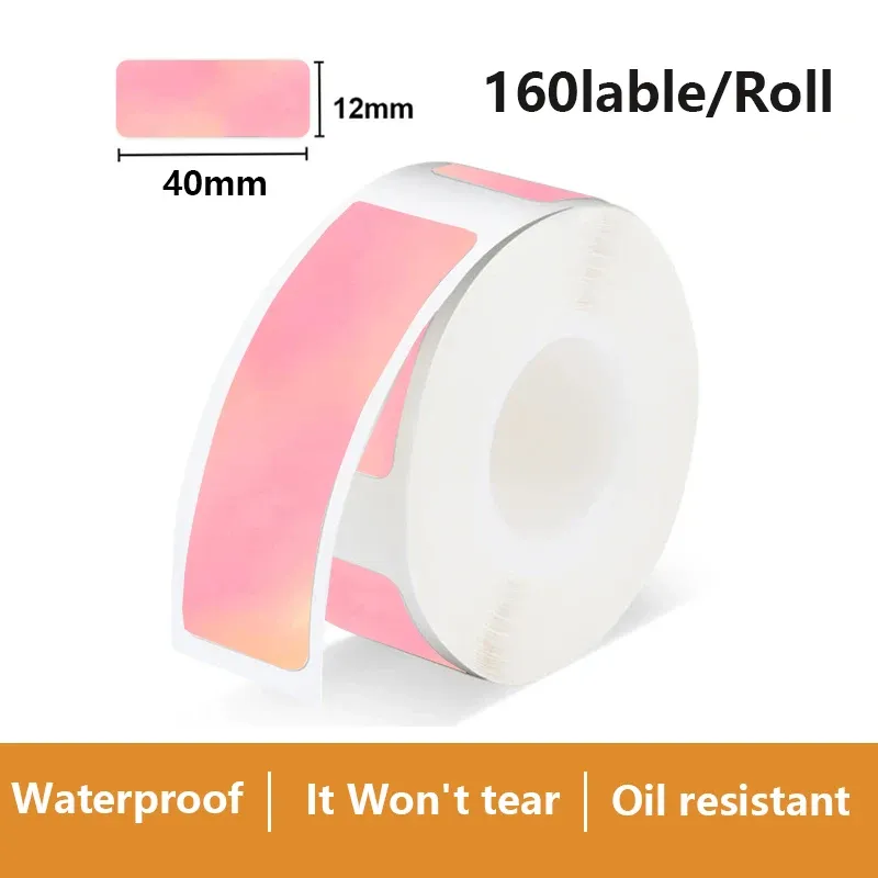 Imprimante d'étiquettes autocollantes P15, 12 x 40 mm, papier thermique, 160 étiquettes/rouleau, compatible Phomemo D30, Marklife P12, P11, Labelle 28