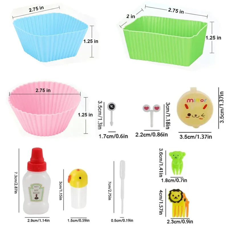 Mini fourchettes à fruits dans une boîte bento