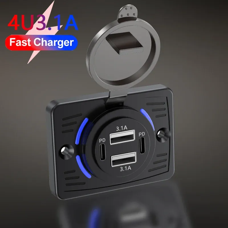 Chargeur de voiture double USB au design élégant