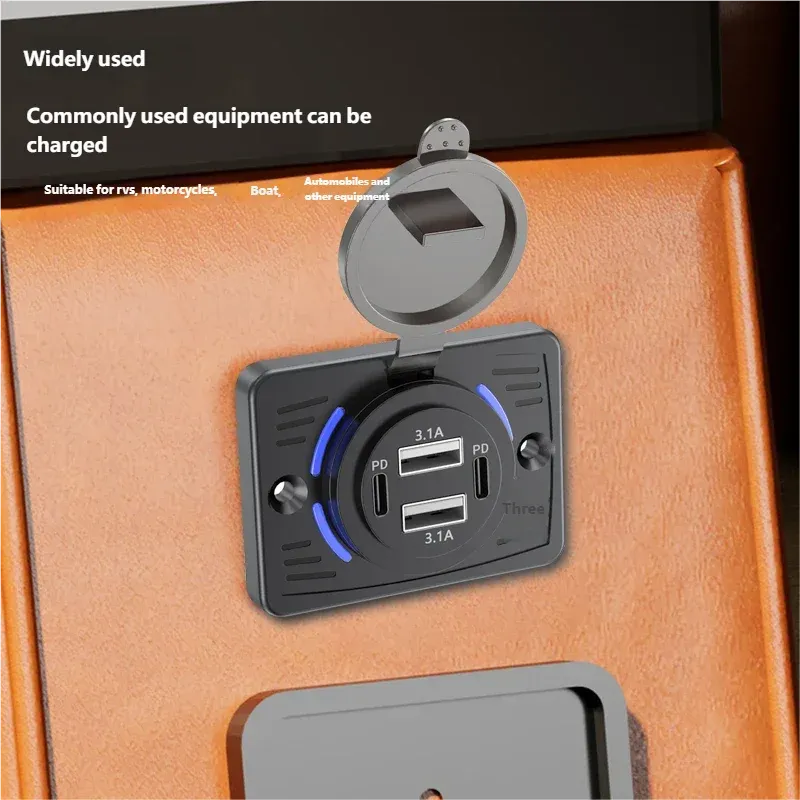 Chargeur allume-cigare avec couvercle coulissant