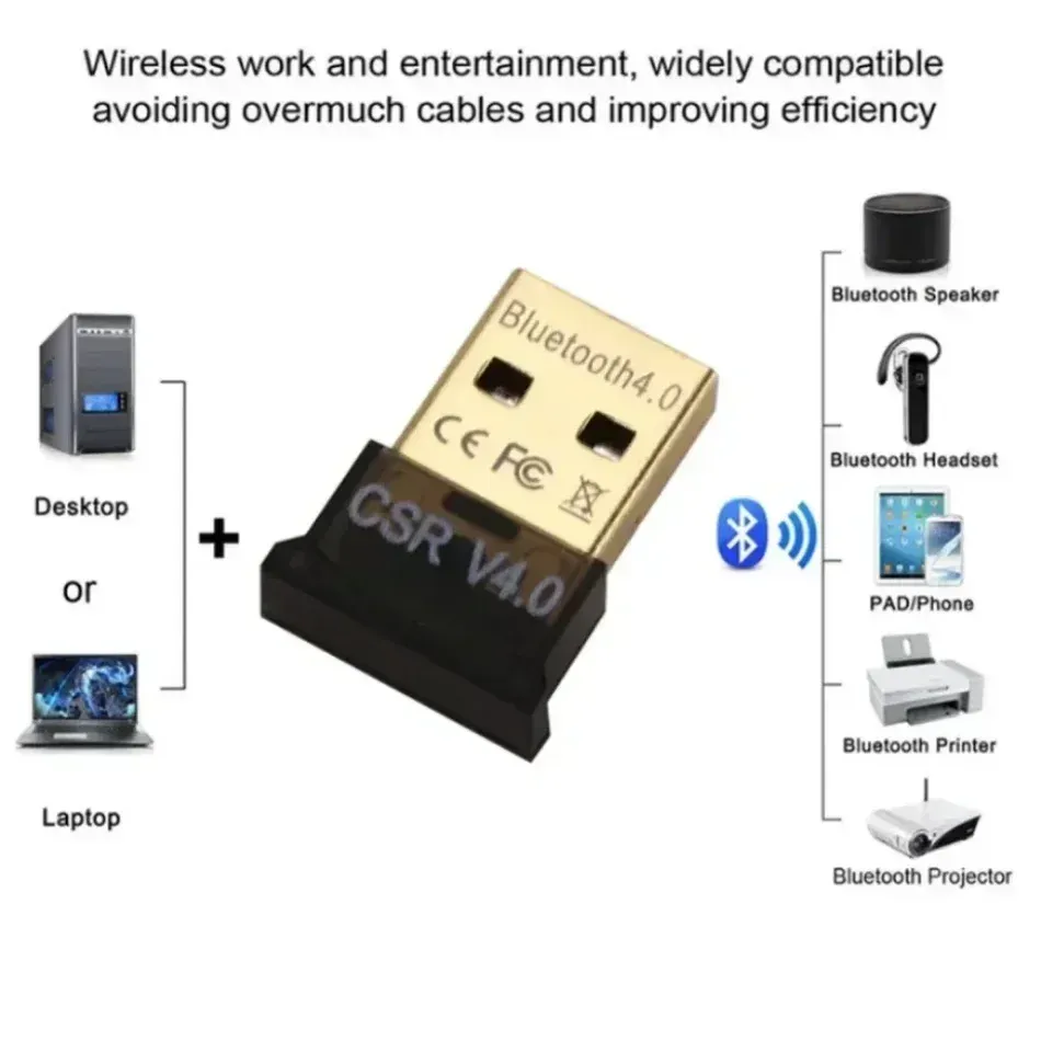 Adaptateur USB Bluetooth 5.3 émetteur-récepteur audio pour ordinateur portable 6