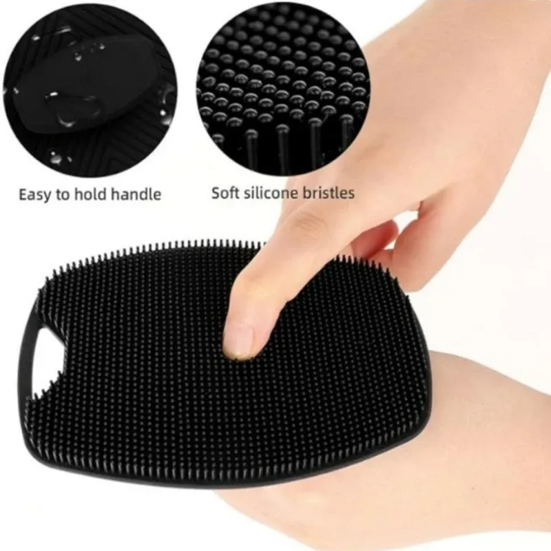Brosse exfoliante en silicone souple pour le corps, brosse de douche massante pour homme, lot de 1 à 2 pièces 5