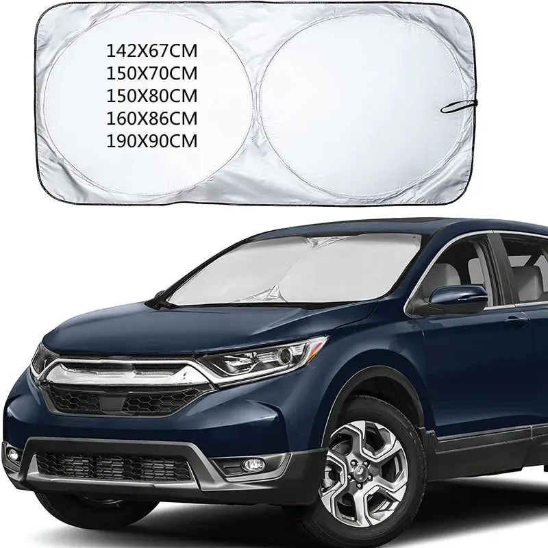 Pare-soleil de pare-brise pour voiture avec rangement, matériau durable et protection contre la chaleur
