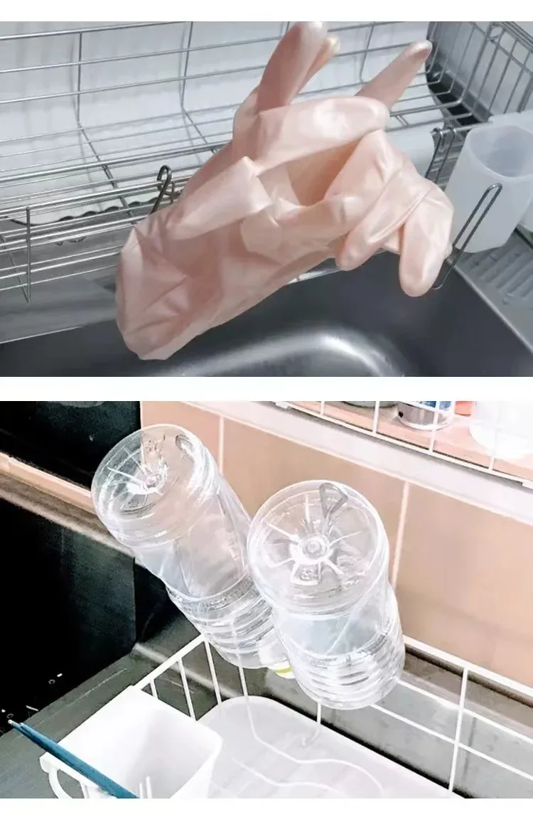 Égouttoir à gants de cuisine avec crochets pour tasses, organisateur de rangement en acier inoxydable, séchoir multifonction pour ustensiles de cuisine 6