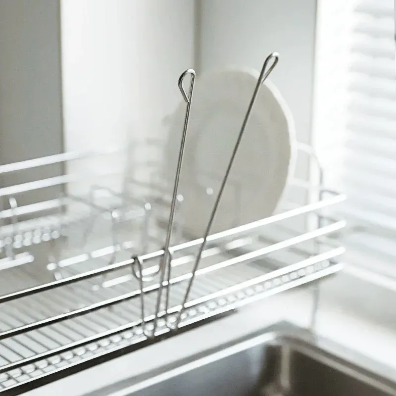 Égouttoir à gants de cuisine avec crochets pour tasses, organisateur de rangement en acier inoxydable, séchoir multifonction pour ustensiles de cuisine 7
