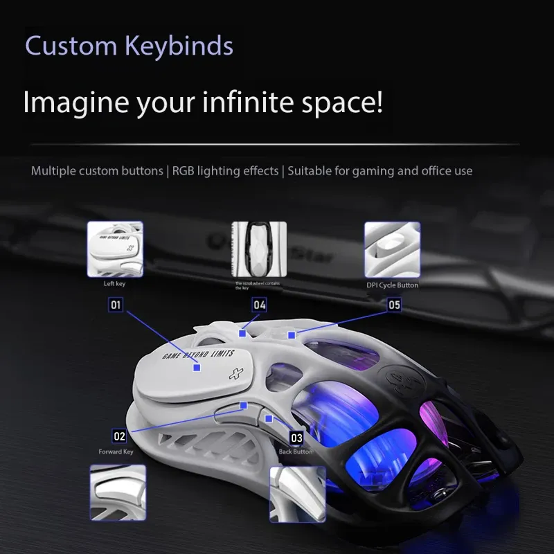 Détail du design de la GravaStar Mercury M1 Pro