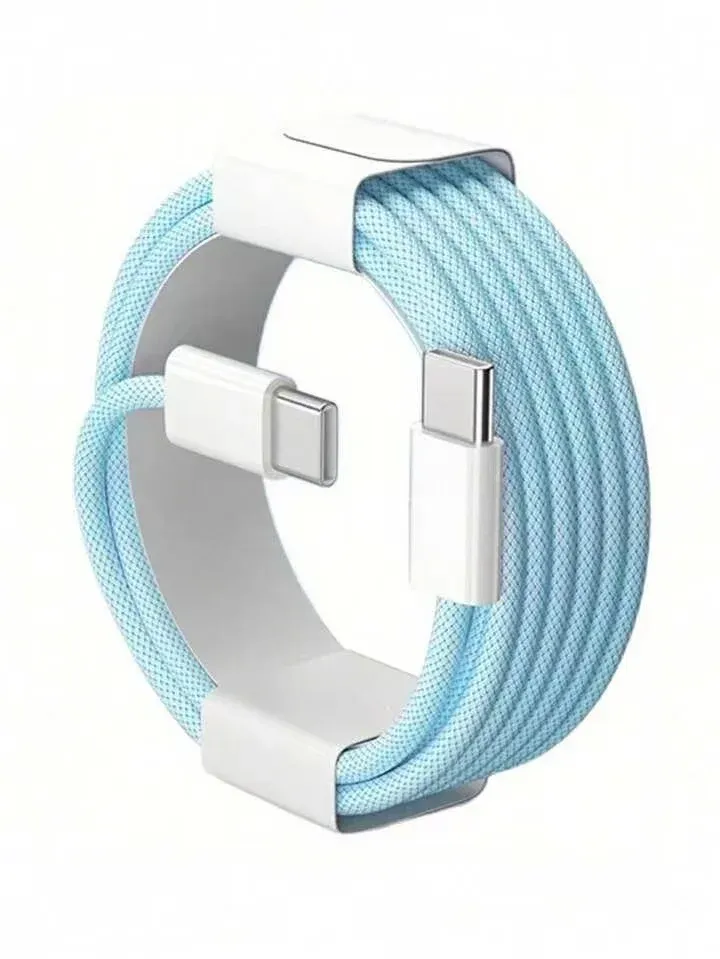 Câble de charge rapide USB-C vers USB-C pour iPhone 17/16/15, en nylon tressé, 1 m / 2 m / 3 m 12