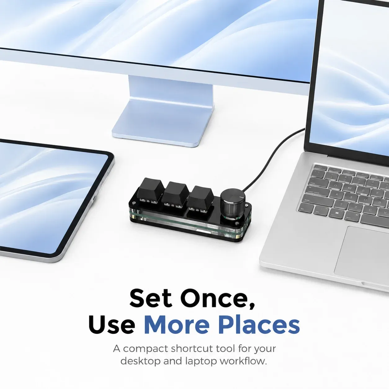 Macropad RGB programmable mini clavier à touches personnalisables, interrupteurs rouges à remplacement à chaud, pour jeu, Photoshop et multimédia, 3 touches 4