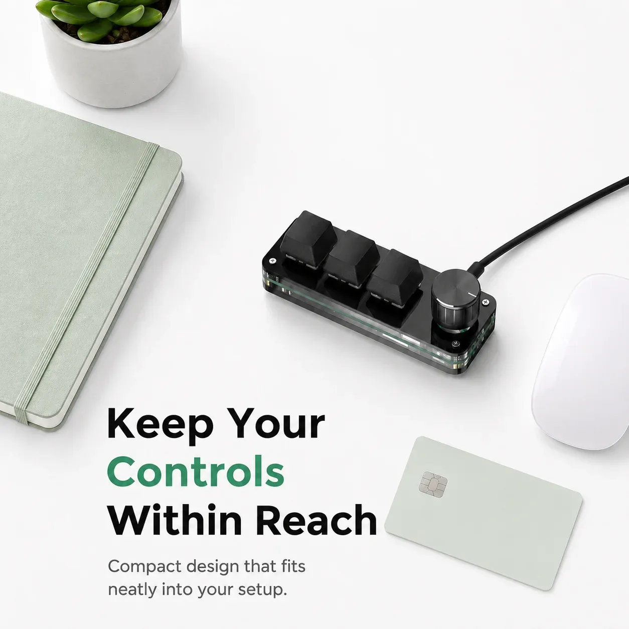Macropad RGB programmable mini clavier à touches personnalisables, interrupteurs rouges à remplacement à chaud, pour jeu, Photoshop et multimédia, 3 touches 5