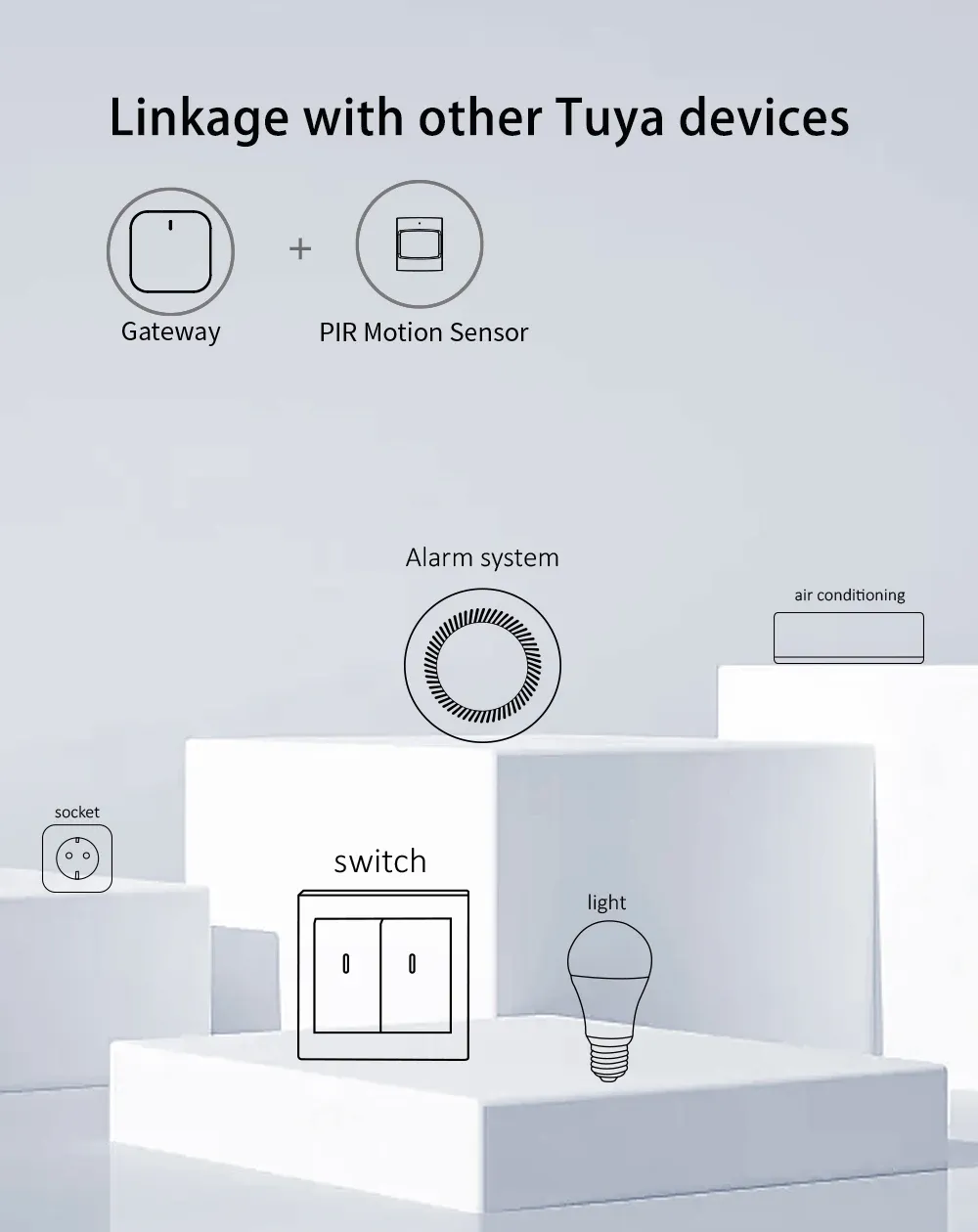 Capteur intelligent installé dans un salon moderne