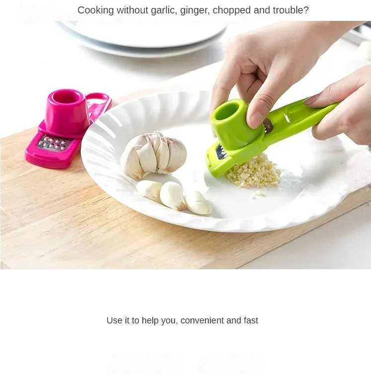 Presse-ail de cuisine en action