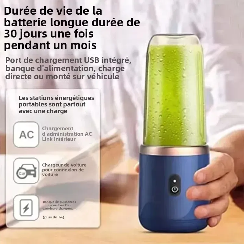 Blender portable USB 400 ml, mixeur électrique de voyage pour smoothies et milkshakes 5