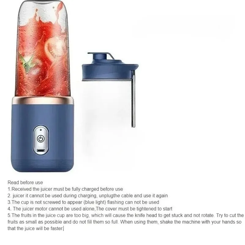Blender portable USB 400 ml, mixeur électrique de voyage pour smoothies et milkshakes 7