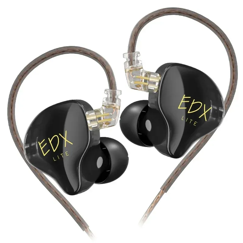 KZ EDX Lite Écouteurs intra-auriculaires HiFi à basses renforcées, écouteurs stéréo pour la musique, intra-auriculaires de scène pour concerts, casque de jeu et de sport