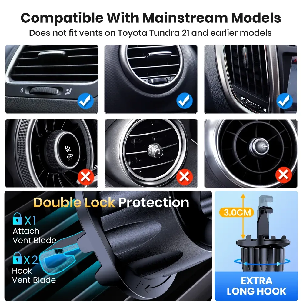 Support de téléphone TOPK pour voiture, rotule à 360 degrés