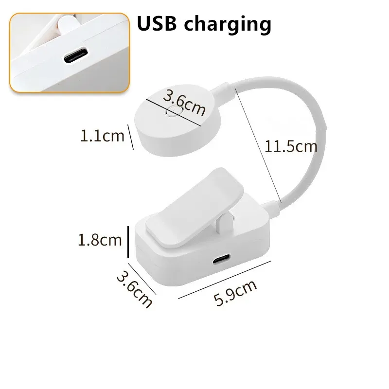 Mini lampe de lecture LED à pince, lampe de table avec 3 modes d'éclairage réglables, protection des yeux, idéale pour l'étude, le voyage et la chambre 7