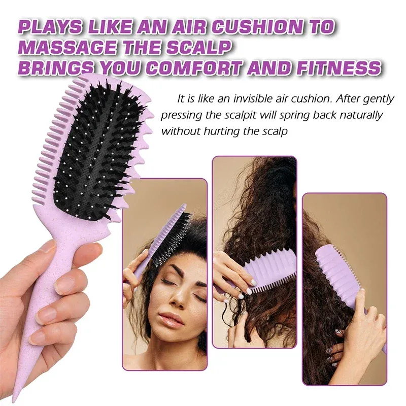 Brosse de définition des boucles pour femmes, pour démêler et façonner les boucles en réduisant la traction 3