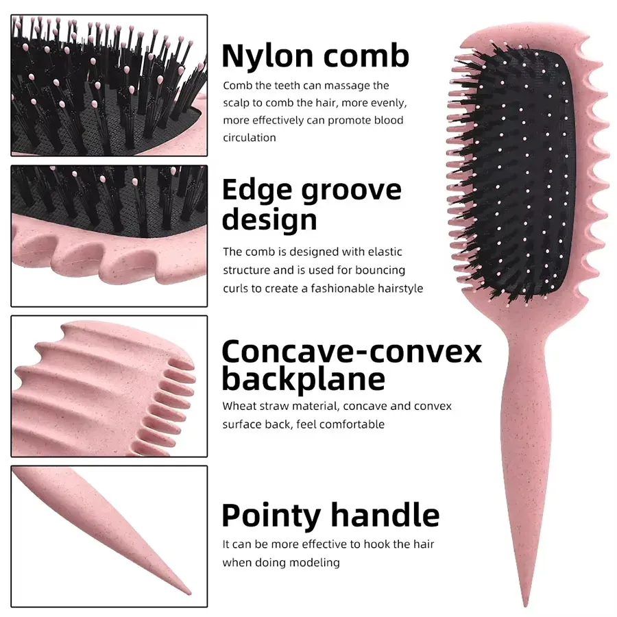 Façonnage des boucles avec la brosse