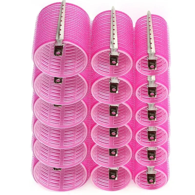 28 pièces Ensemble de bigoudis auto-agrippants sans chaleur, rouleaux pour cheveux en 3 tailles, outils de coiffure pour salon - Image 1