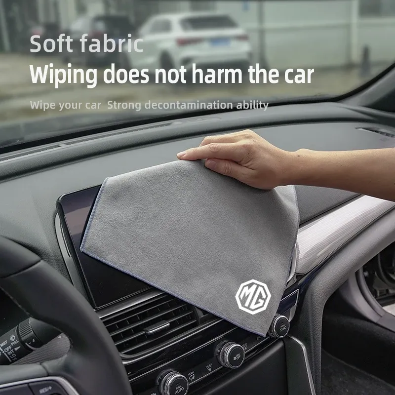 Serviette de voiture en microfibre super absorbante, chiffon de nettoyage pour MG 7, 6, 5, ZS, MG4 EV, ONE, Cyberster, HS, MG3, EZS, GT, GS, 3SW, MARVEL-R 2
