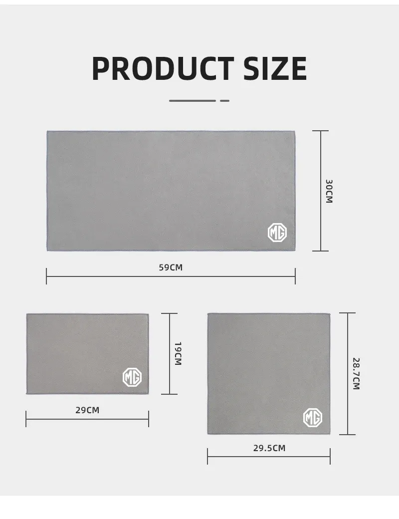 Serviette de voiture en microfibre, vue détaillée