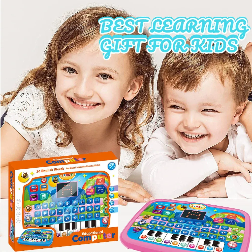 Tablette éducative pour enfants dès 3 ans, apprentissage de la musique et des mathématiques, double clavier électronique 6