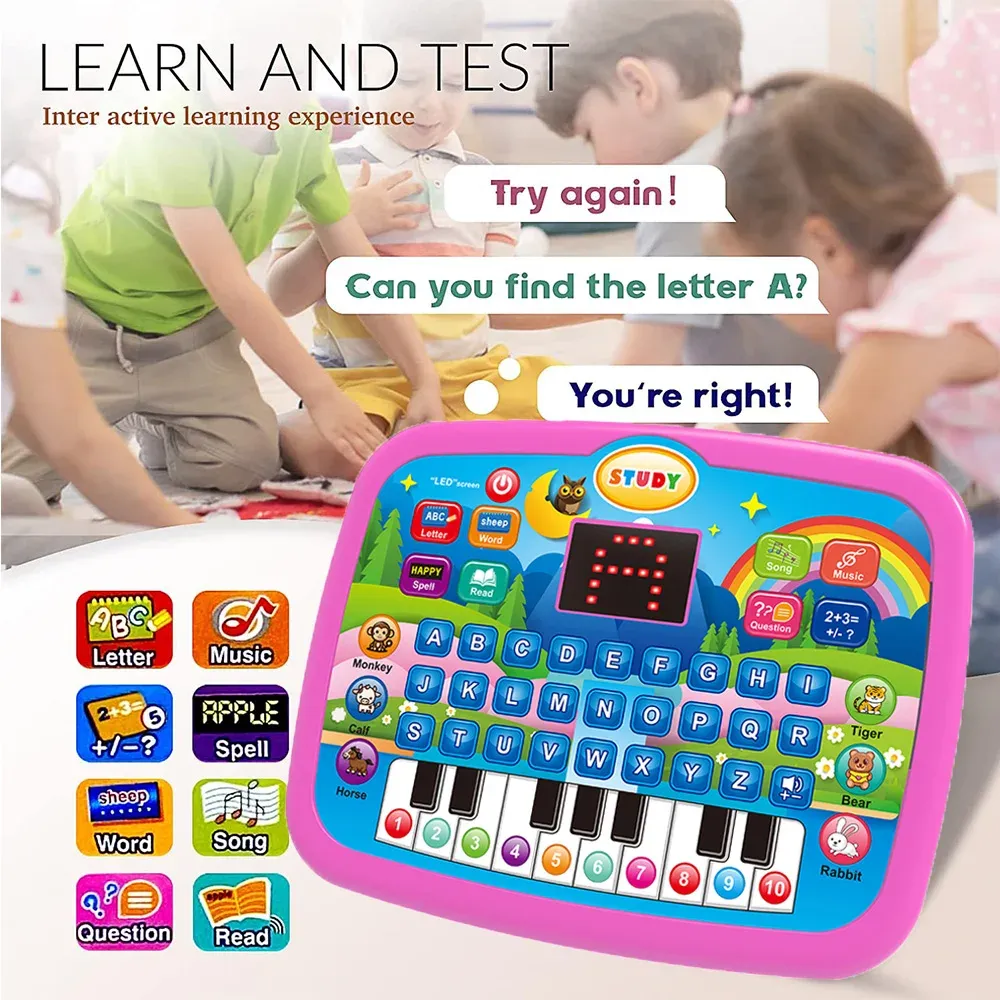 Enfant jouant avec la tablette éducative