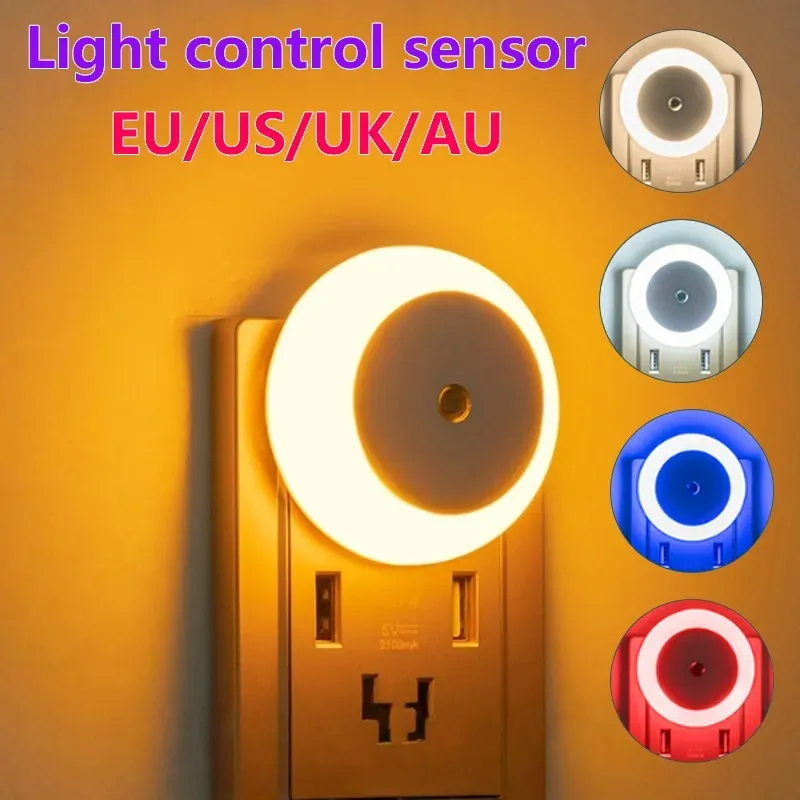 Veilleuse LED intelligente à détecteur de mouvement, sans fil, à brancher, pour chambre à coucher