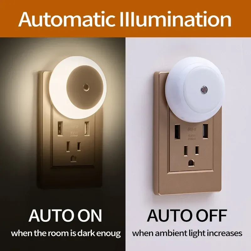 Veilleuse LED intelligente à détecteur de mouvement, sans fil, à brancher, pour chambre à coucher 3