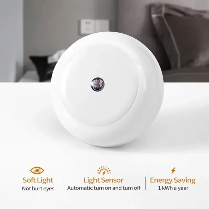 Veilleuse LED intelligente à détecteur de mouvement, sans fil, à brancher, pour chambre à coucher 4