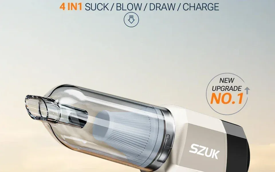 Aspirateur de voiture SZUK en situation d'utilisation