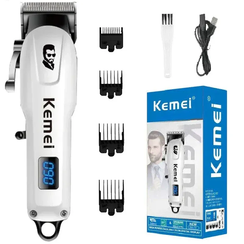 Tondeuse à cheveux sans fil Kemei Mini, puissante et professionnelle, pour barbier, tondeuse à barbe rechargeable 1