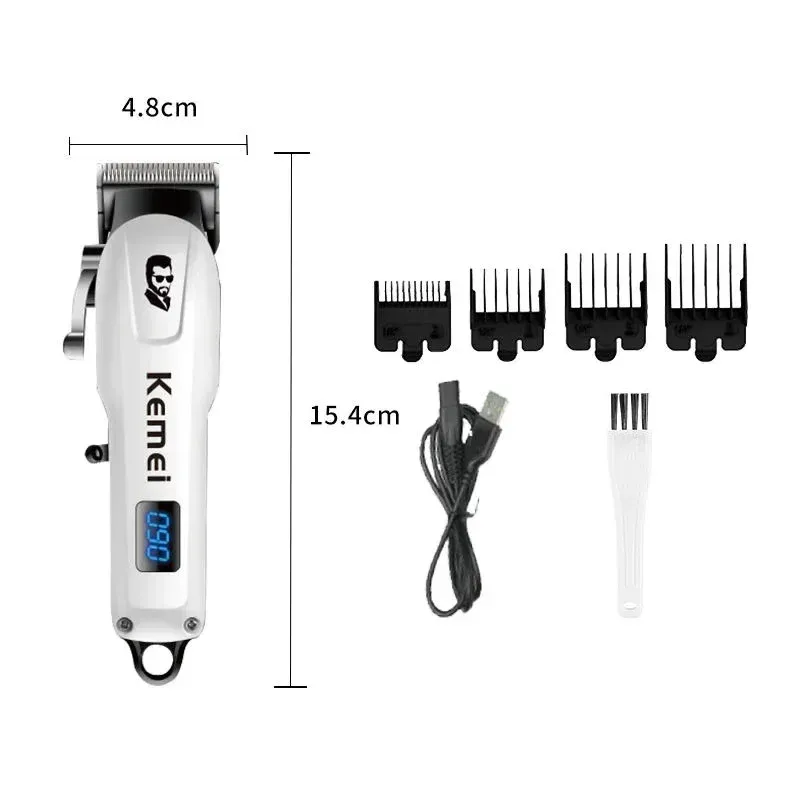 Tondeuse à cheveux sans fil Kemei Mini, puissante et professionnelle, pour barbier, tondeuse à barbe rechargeable 6