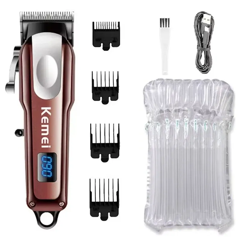 Tondeuse à cheveux sans fil Kemei Mini, puissante et professionnelle, pour barbier, tondeuse à barbe rechargeable 8