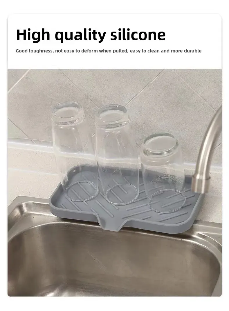 Plateau d'évier en silicone, ambiance cuisine moderne