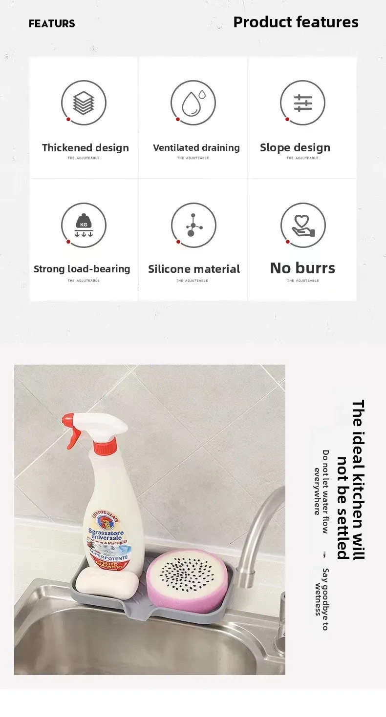 Plateau d'évier en silicone, présentation complète