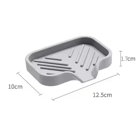 Plateau d'évier en silicone avec vidange, support pour éponge et savon, et organisateur de cuisine 8