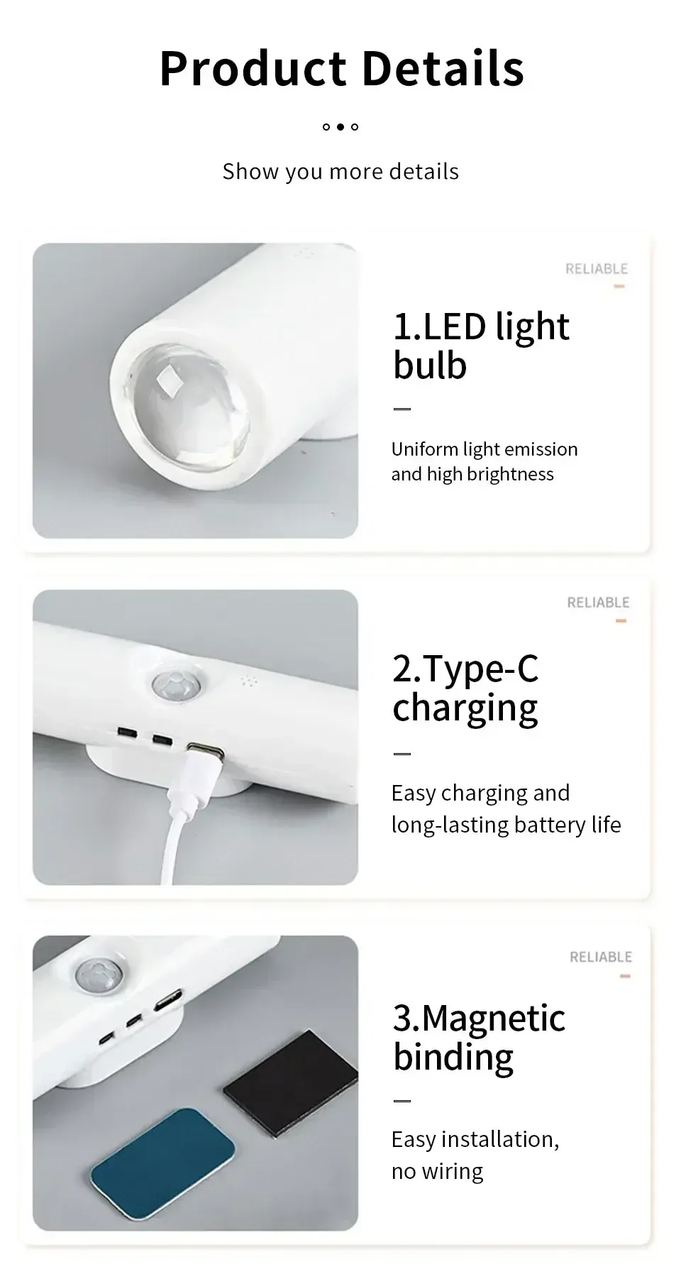 Lampe murale en lumière douce