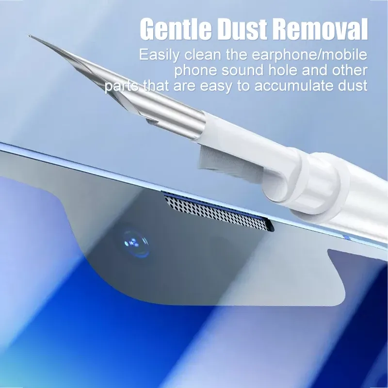 Kit de nettoyage 3 en 1 pour écouteurs avec brosse douce, compatible écouteurs sans fil, étui de recharge et stylo 6