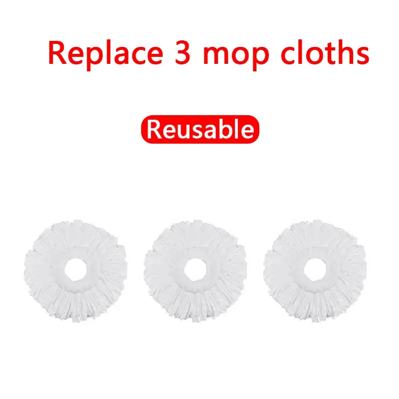 Ensemble de vadrouille à double rotation avec têtes en microfibre réutilisables, pivotement à 360° et manche amovible 7