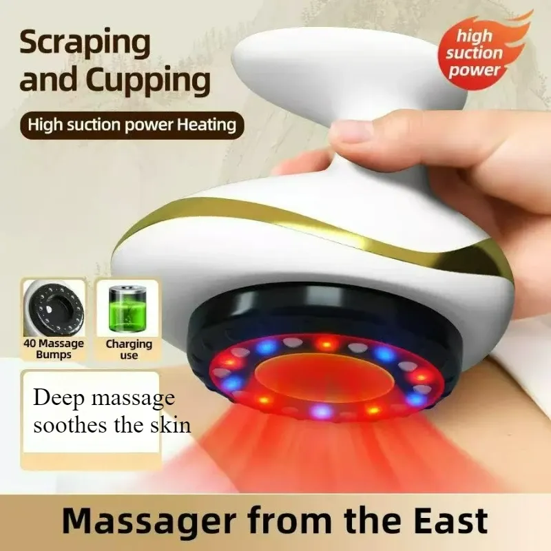 Brosse de massage électrique : appareil de drainage corporel universel, grattoir, masseur abdominal et dorsal pour usage domestique