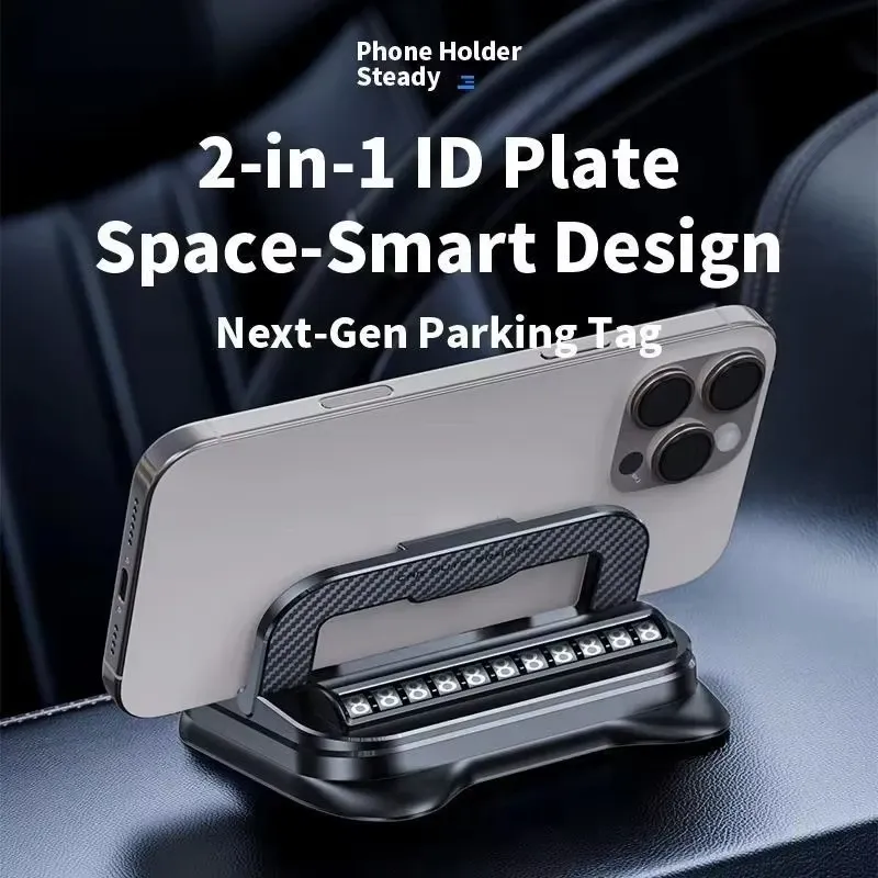 Support de téléphone universel rotatif à 360° pour voiture, fixation sur plaque d'immatriculation ou tableau de bord 2