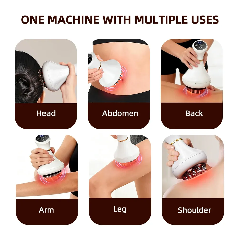 Brosse Gua Sha électrique vibrante pour massage des méridiens 6