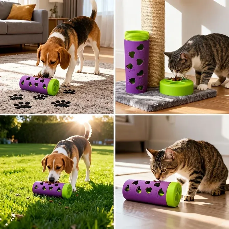 Jouet distributeur de friandises interactif et détachable pour chiens et chats, à alimentation lente et résistant aux morsures, usage intérieur et extérieur 2